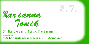 marianna tomik business card